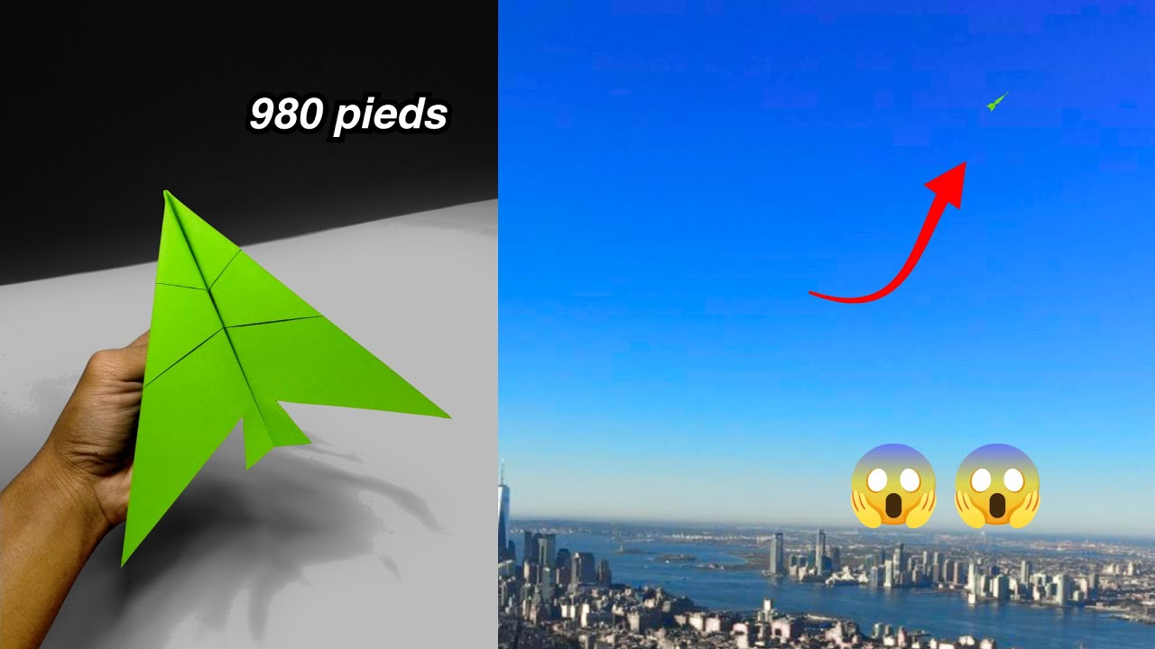 Cómo hacer un avión de papel que vuele para siempre hasta 980 pies