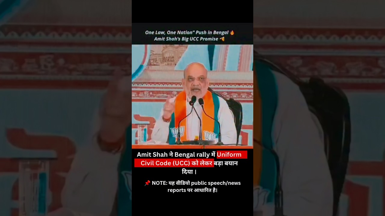 🔥 Amit Shah on UCC | Bengal Election 2026 Update | #ucc #bengalelection2026 #amitshah #shortvideo
