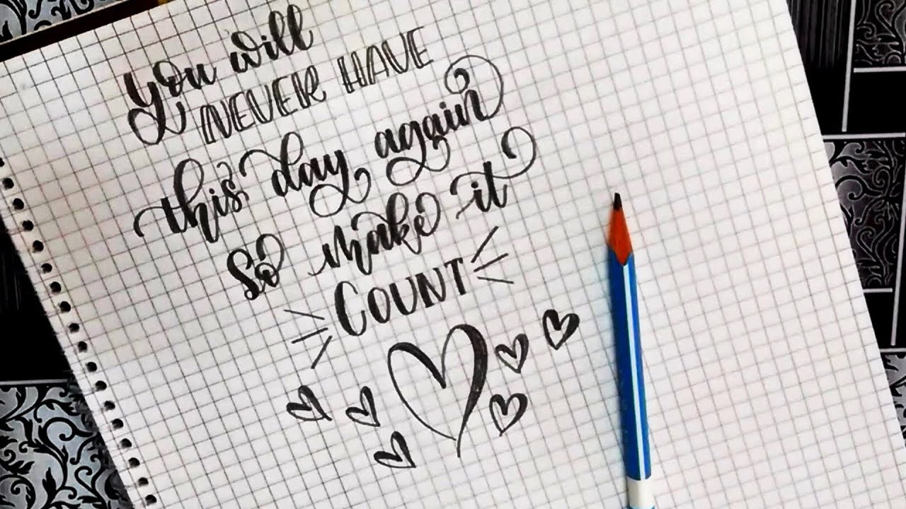 How to : Write Beautiful handwriting using Pencil | Pencil Calligraphy | Modern Calligraphy