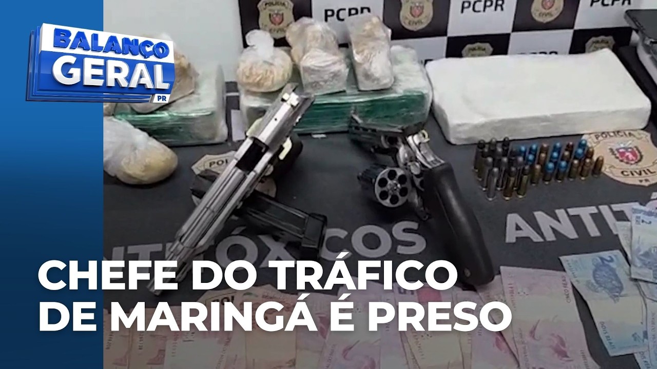 Um dos chefes do tráfico de Maringá é preso com armas e com grande quantidade de drogas
