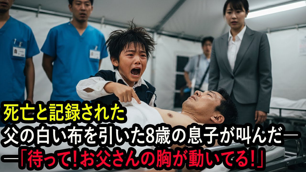 死亡と記録された父の白い布を引いた8歳の息子が叫んだ――「待って！お父さんの胸が動いてる！」  人生の教訓