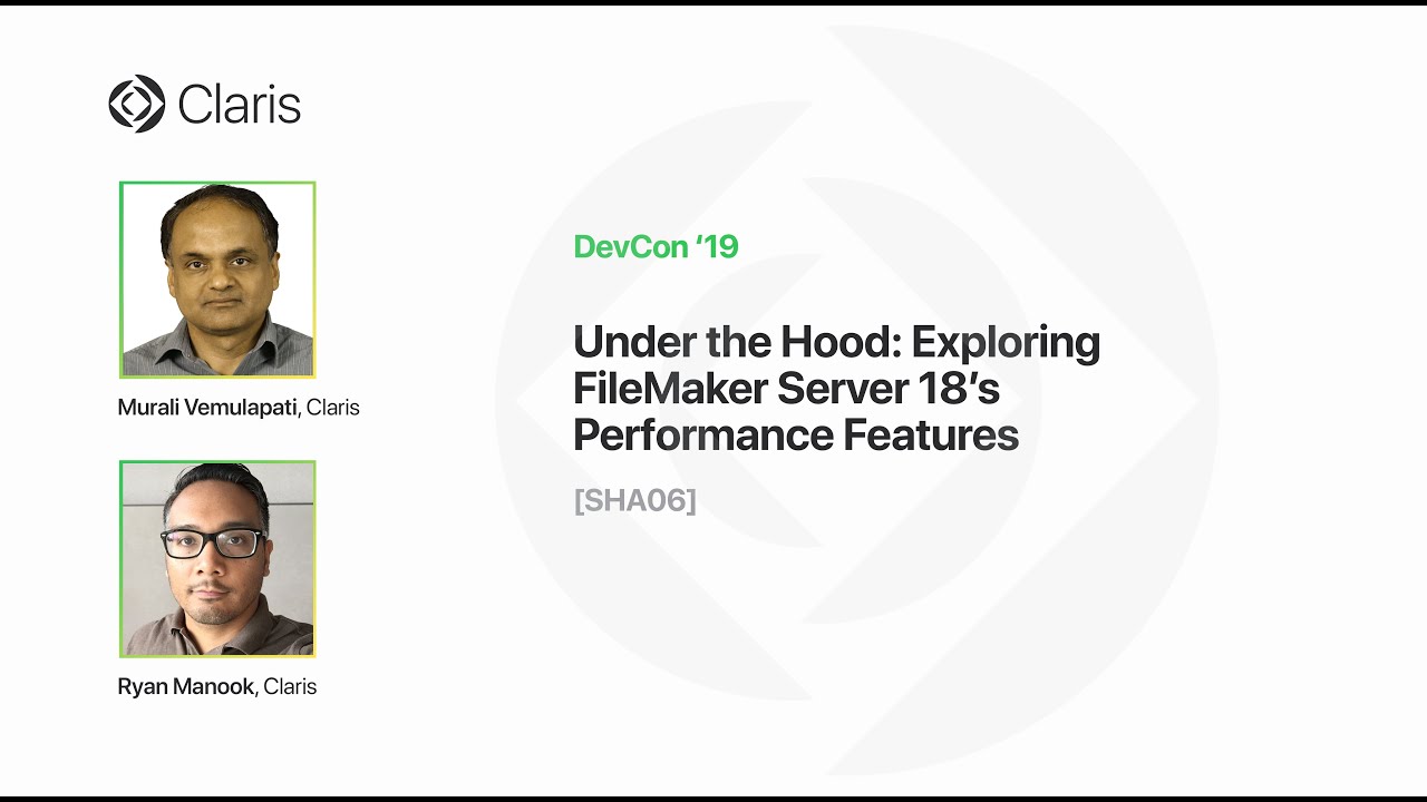 Under the Hood: Exploring FileMaker Server 18&rsquo;s Performance Features [SHA06]