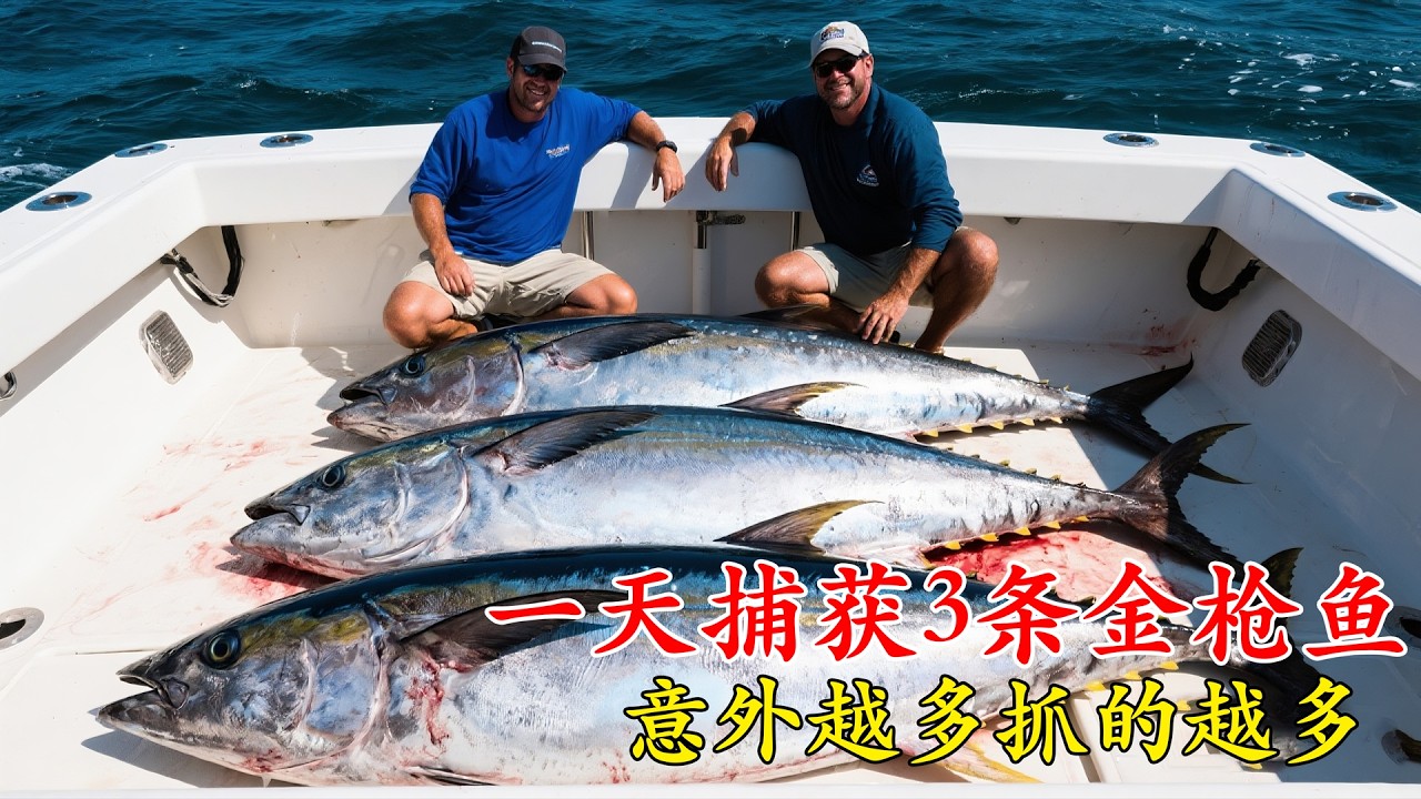 捕魚生死鬥：一天捕獲3條巨型藍鰭金槍魚，意外頻出，卻收獲巨大，一天狂賺14萬！紀錄片
