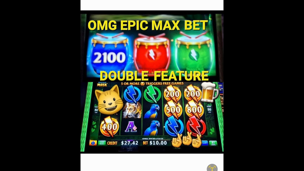 Mayan Mask + Samurai Storm Thunder Drums 🥁⛈️🥁 OMG Double Feature + Free Games on MAX Bet EPIC 🍹😺🍹