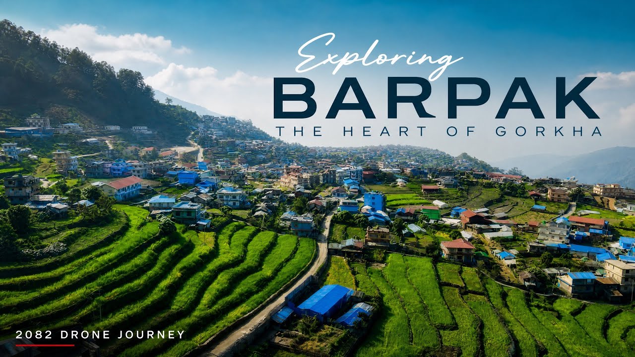 Barpak gorkha drone view beautiful village #yatrawithbirkunwar #foryou #beauty #mountain #village 
