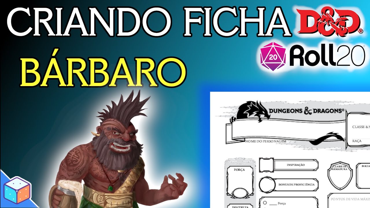 Criando ficha de um BÁRBARO Anão - D&D 5e no Roll20