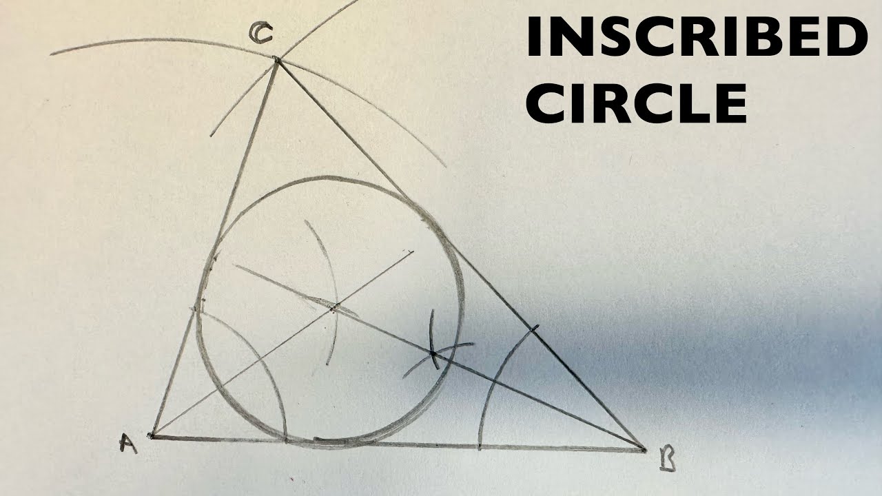 How To Construct An Inscribed Circle To A Triangle Of Sides AB70mm, AC58mm & BC77mm| WELL EXPLAINED.