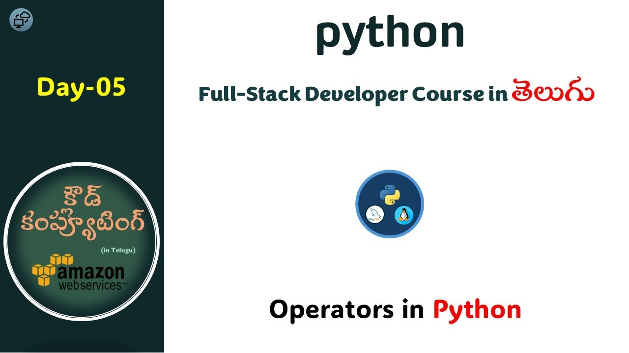 Day05 | Python full-stack developer course | Working with Strings | Cloud Computing In Telugu