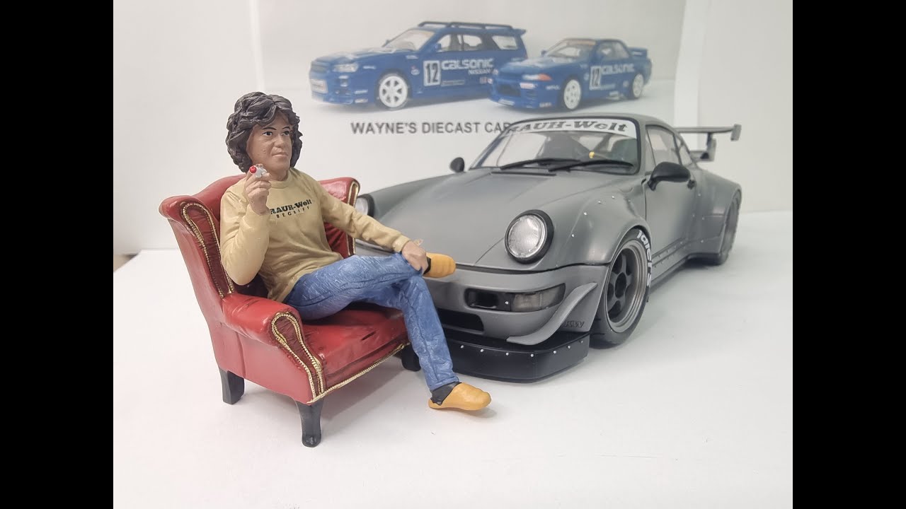 SOLIDO RWB PORSCHE AND AKIRA NAKAI FIGURE 1/18 SCALE DIECAST AMERICAN DIORAMA REVIEW & UNBOXING