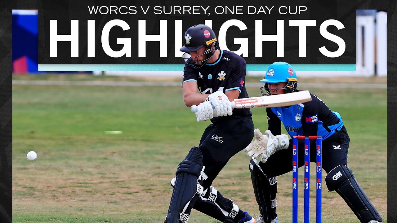 HIGHLIGHTS: Atkinson fireworks in vain as Surrey defeated by Worcs | Metro Bank One Day Cup