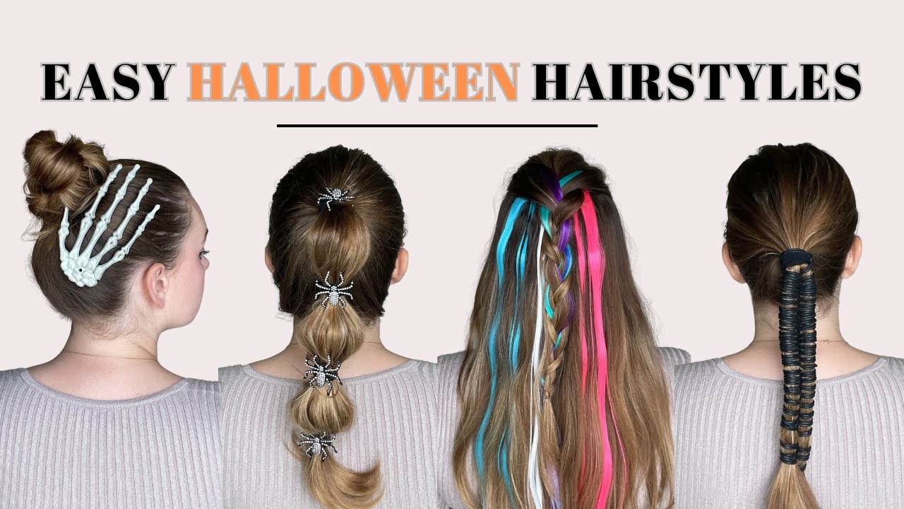EASY & CUTE hairstyle ideas for a Halloween party