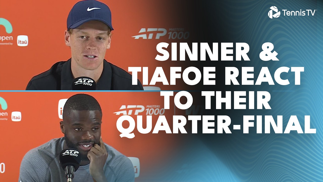 Jannik Sinner & Frances Tiafoe React To Their Miami Quarter-Final Match 🗣️