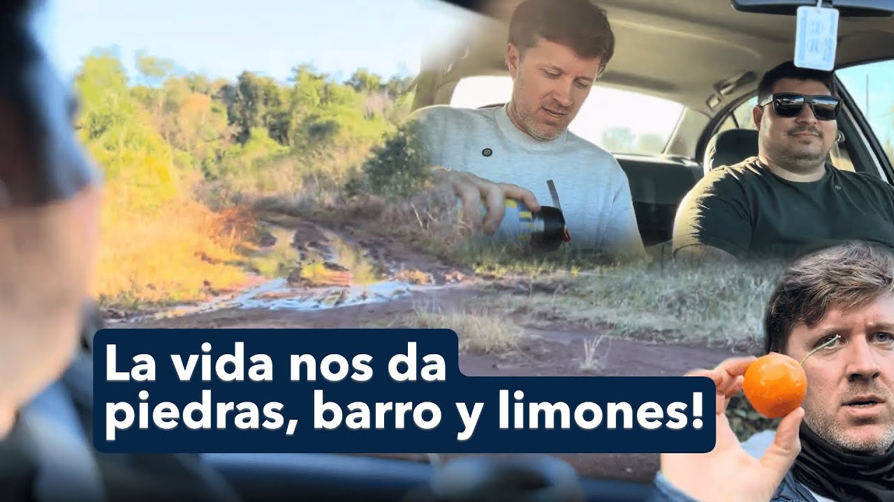 Yendo a una chacra en Mártires después de unos días de lluvia