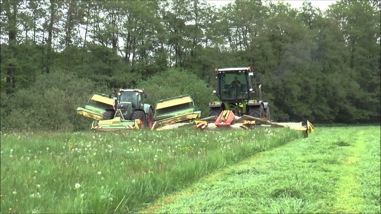 Claas Xerion 3800 Trac Vc und Fendt 936 Vario am mähen