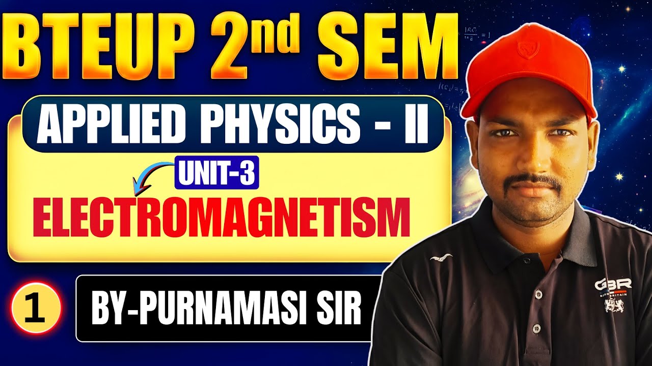 Applied Physics-II | Unit-3 | Lec-1 | electromagnetism | Polytechnic 2nd Semester By Purnmasi Sir