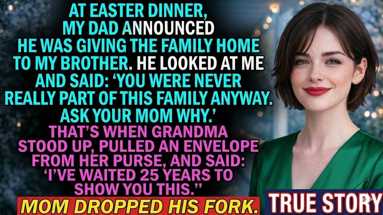 My Parents Told Everyone At Easter I Wasn't Their Real Daughter—A Envelope Silenced The Entire Table