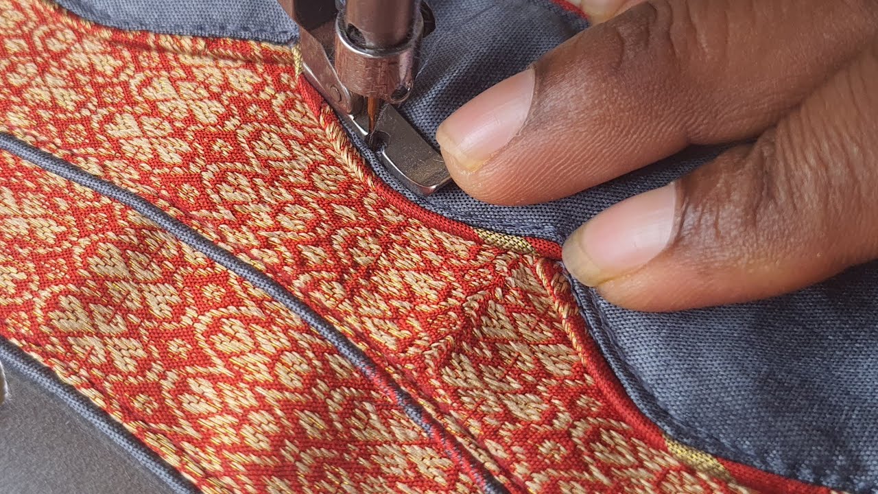 tailoring beginners easy method patch work blouse design catting and stitching || style Manjula sfd