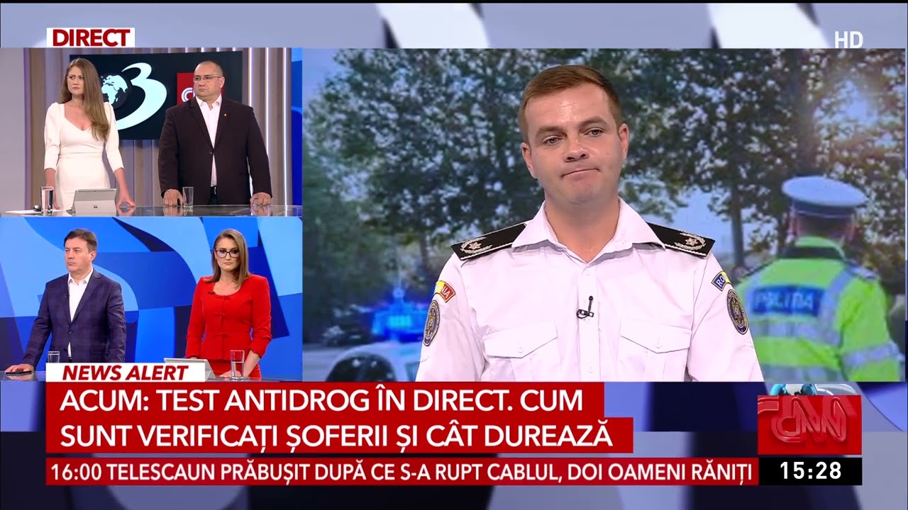 Reprezentantul Poliției și-a făcut test antidrog, în direct