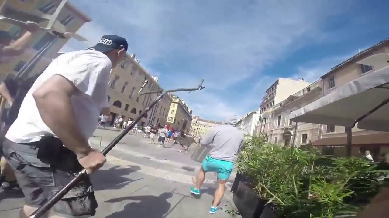 GO PRO Russian hooligans vs England fans Euro 2016