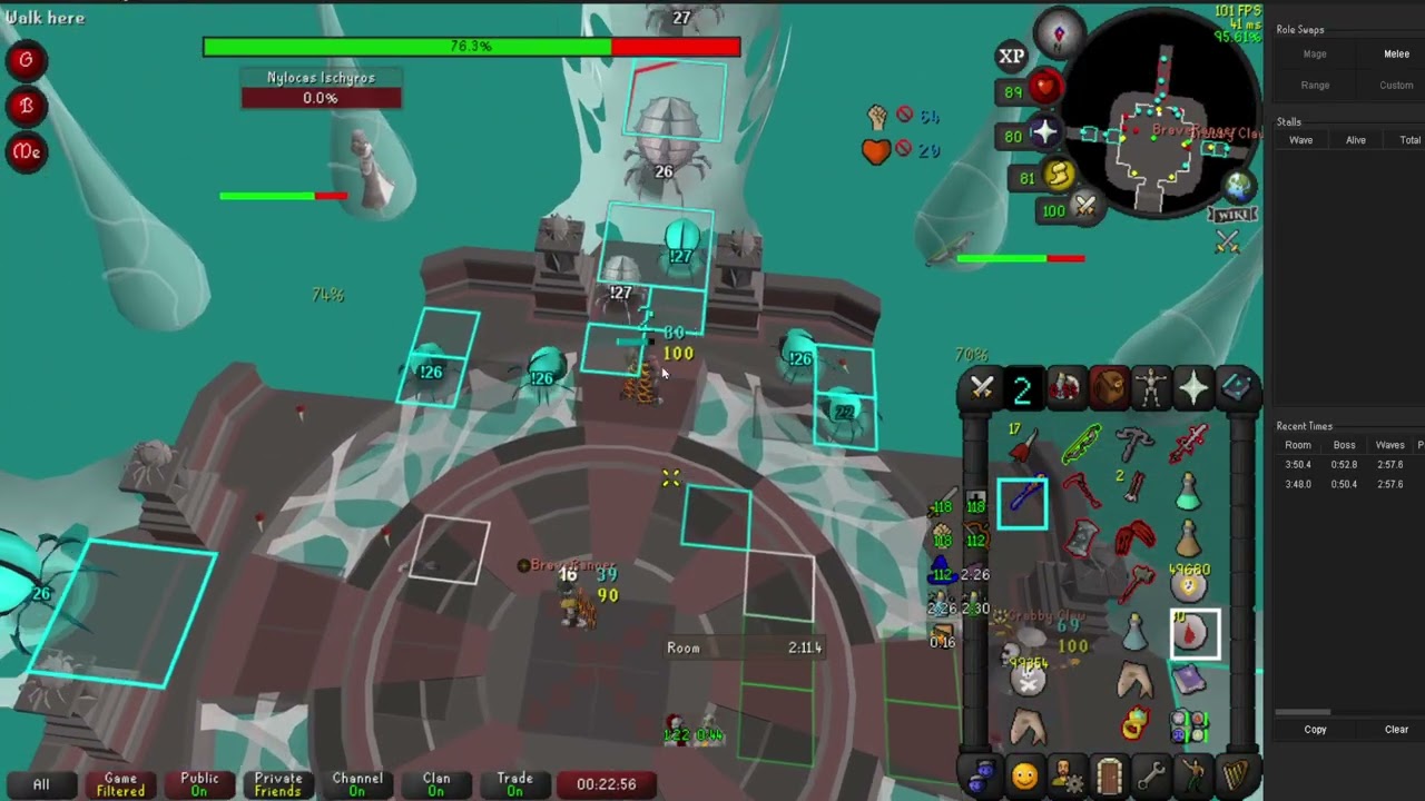 IceBarrage TOB 255 melee humid gear + boss example #2