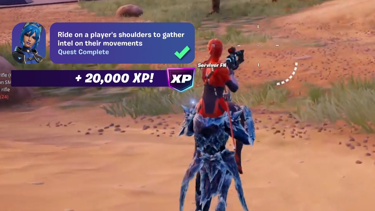 How to EASILY Ride on a player's shoulders to gather intel on their movements Fortnite