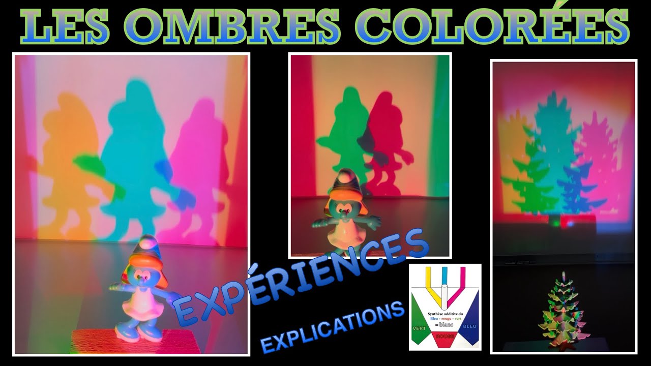 « Quand les ombres deviennent colorées ». Physique. Expérience. Collège. Lycée.#experiment #science