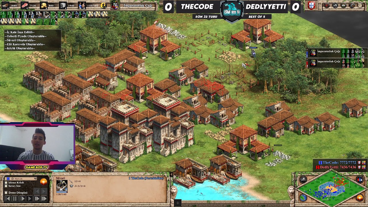 Death Match World Cup T&uuml;rk Oyuncu THE CODE vs DEDLYYETTİ 1.Ma&ccedil; - AGE OF EMPİRES 2
