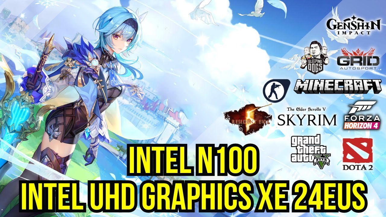 Intel Processor N100 + Intel UHD Graphics Xe 24EUs | 10 Games Gameplay Test