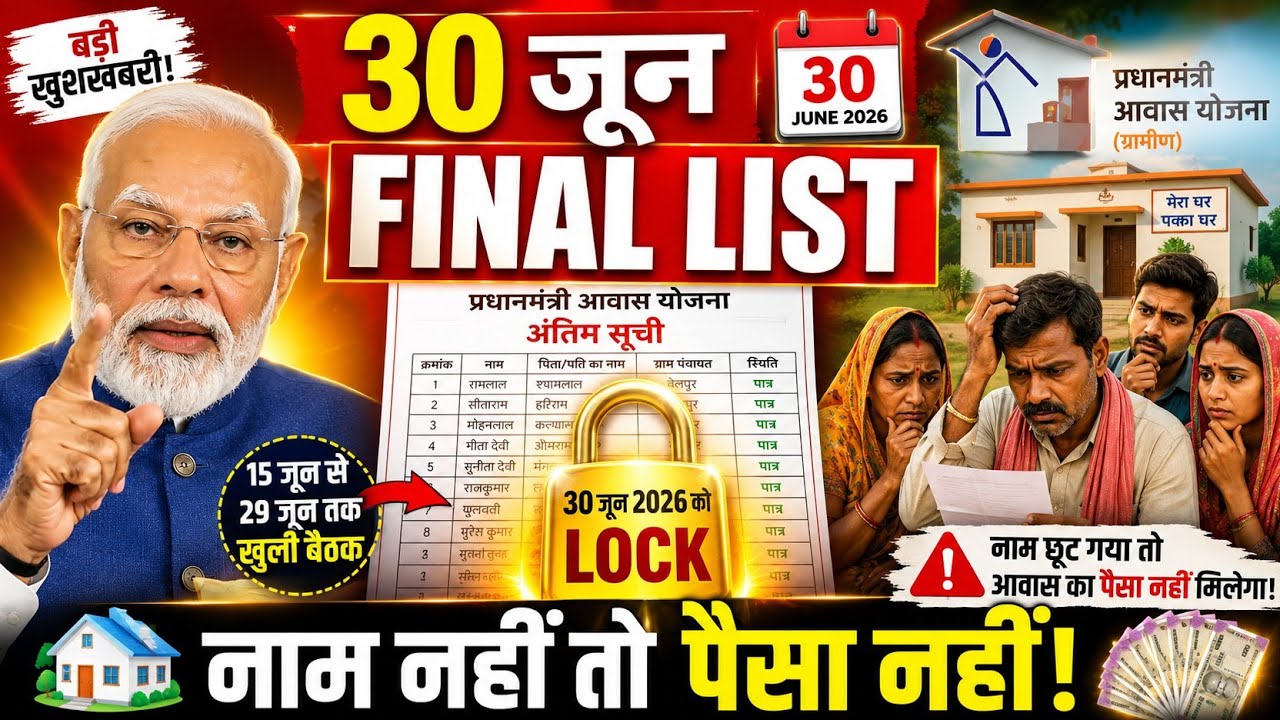 PM Awas Yojana 2026: Will you get the money in June? Big update on 1 million new houses in UP!