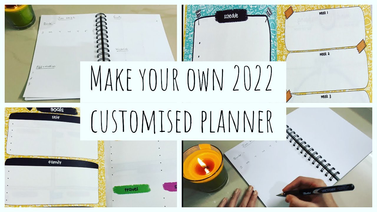 Make Customised 2022 planner In three ways (FREE OF COST) | DIY Planner With Notebook