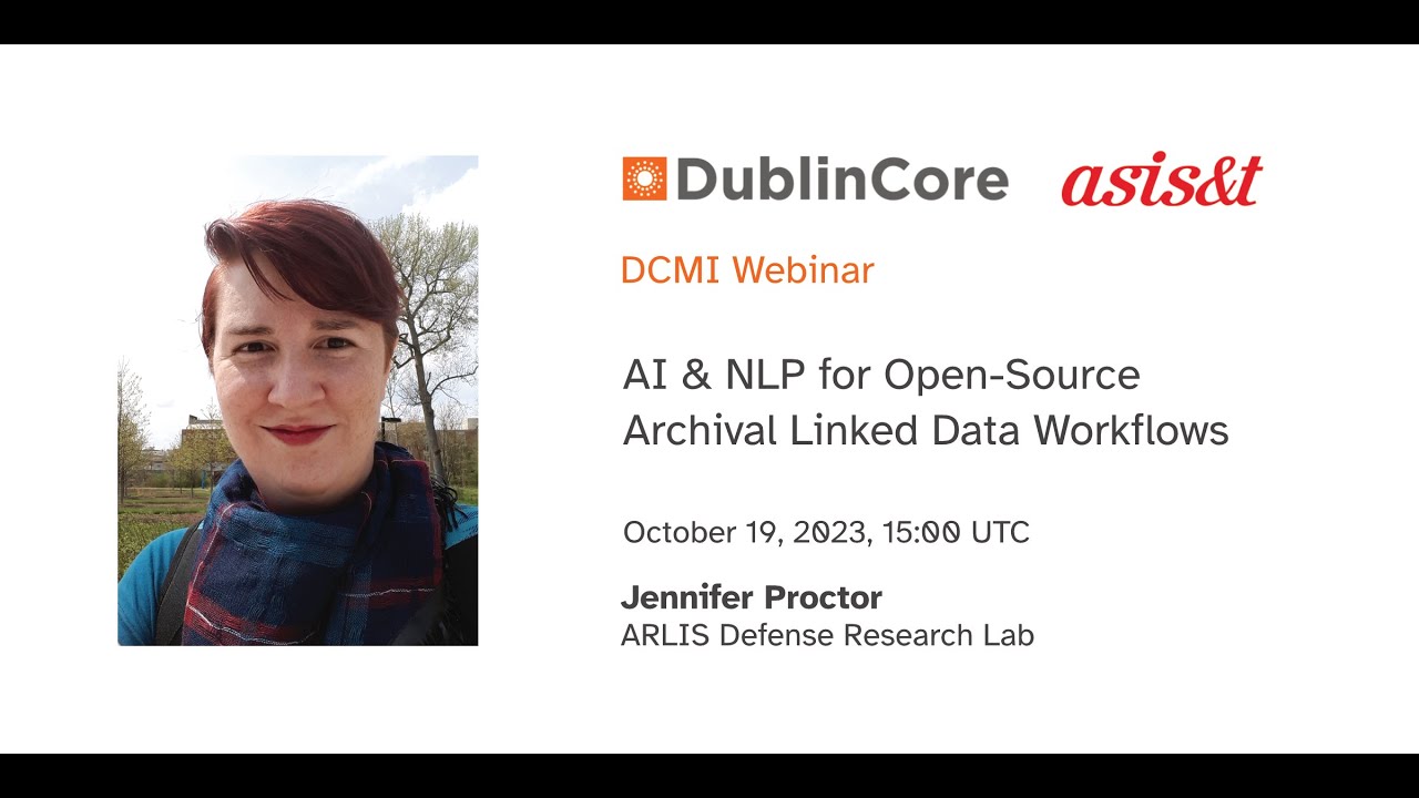 DCMI Webinar: AI & NLP for Open-Source Archival Linked Data Workflows
