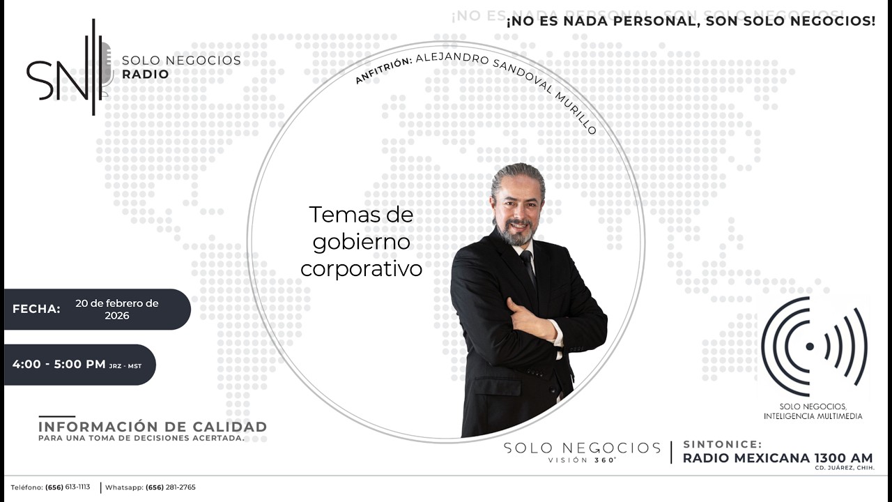 [SNR] Solo Negocios Radio del 20 de febrero de 2026