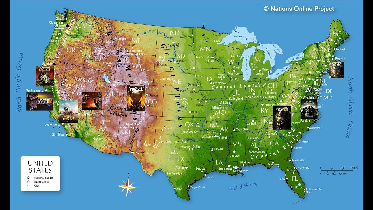 Fallout 76 - Mapa fallouta, zabawny moment w Fallout 2, Fallout tactics, Wasteland 2, Atom RPG.