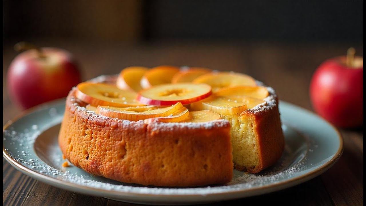 Cake in 5 minutes upside down apple cake