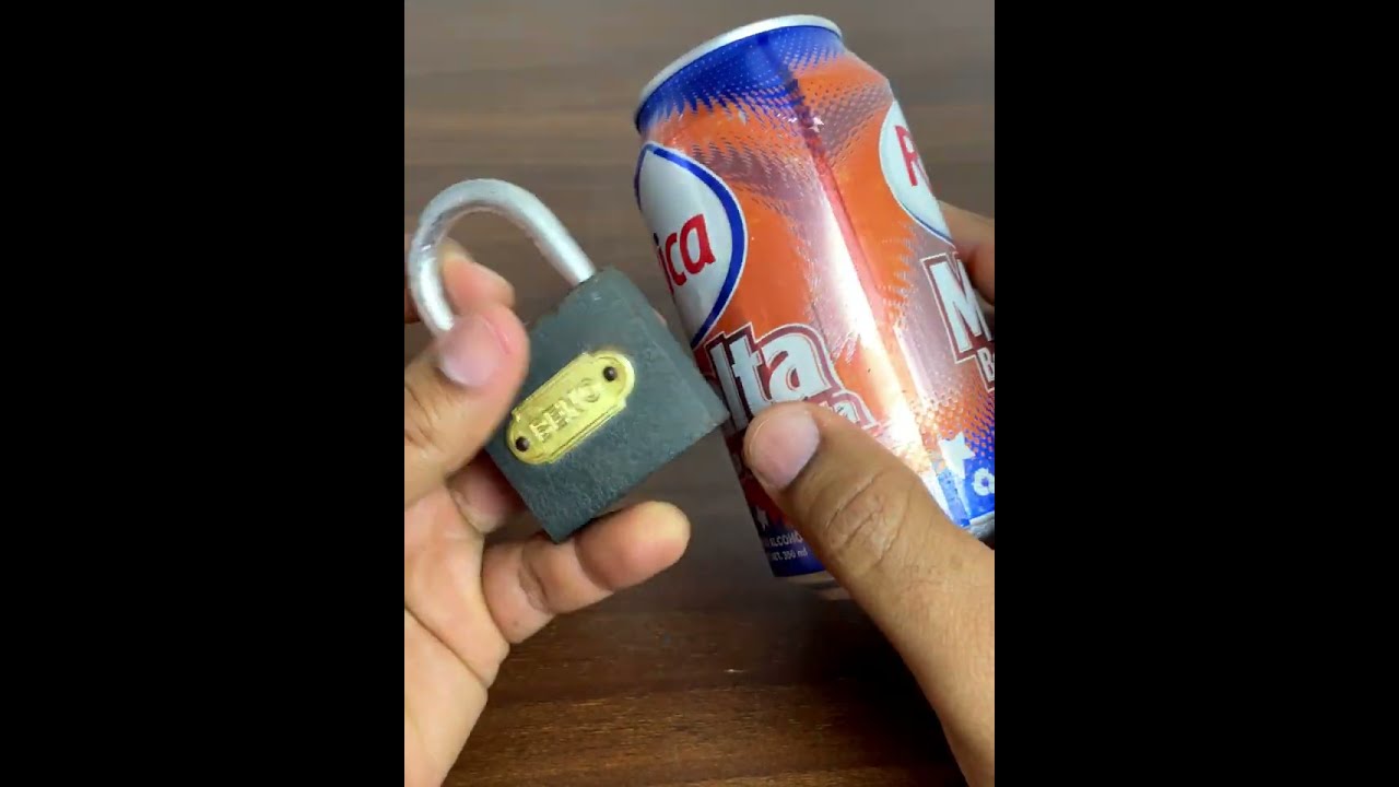 Como abrir un candado con una lata de aluminio