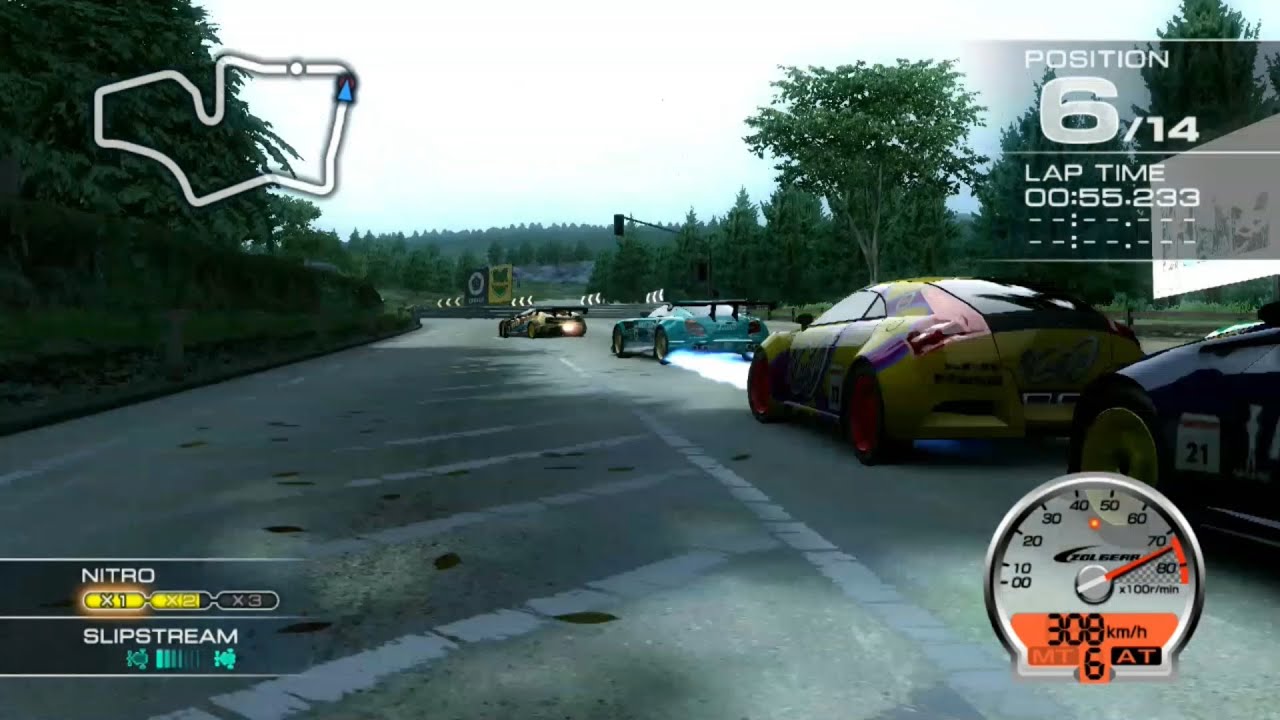 Ridge Racer 7 Maker's Trial GENERAL RESOURCE with Hijack at Laketop Parkway R [Driver's view]