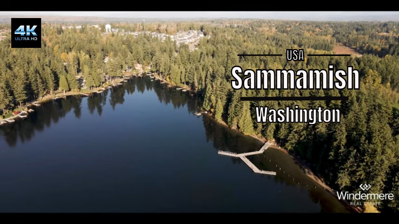 Sammamish, WA USA Drone Video 4K Town Reel 2021