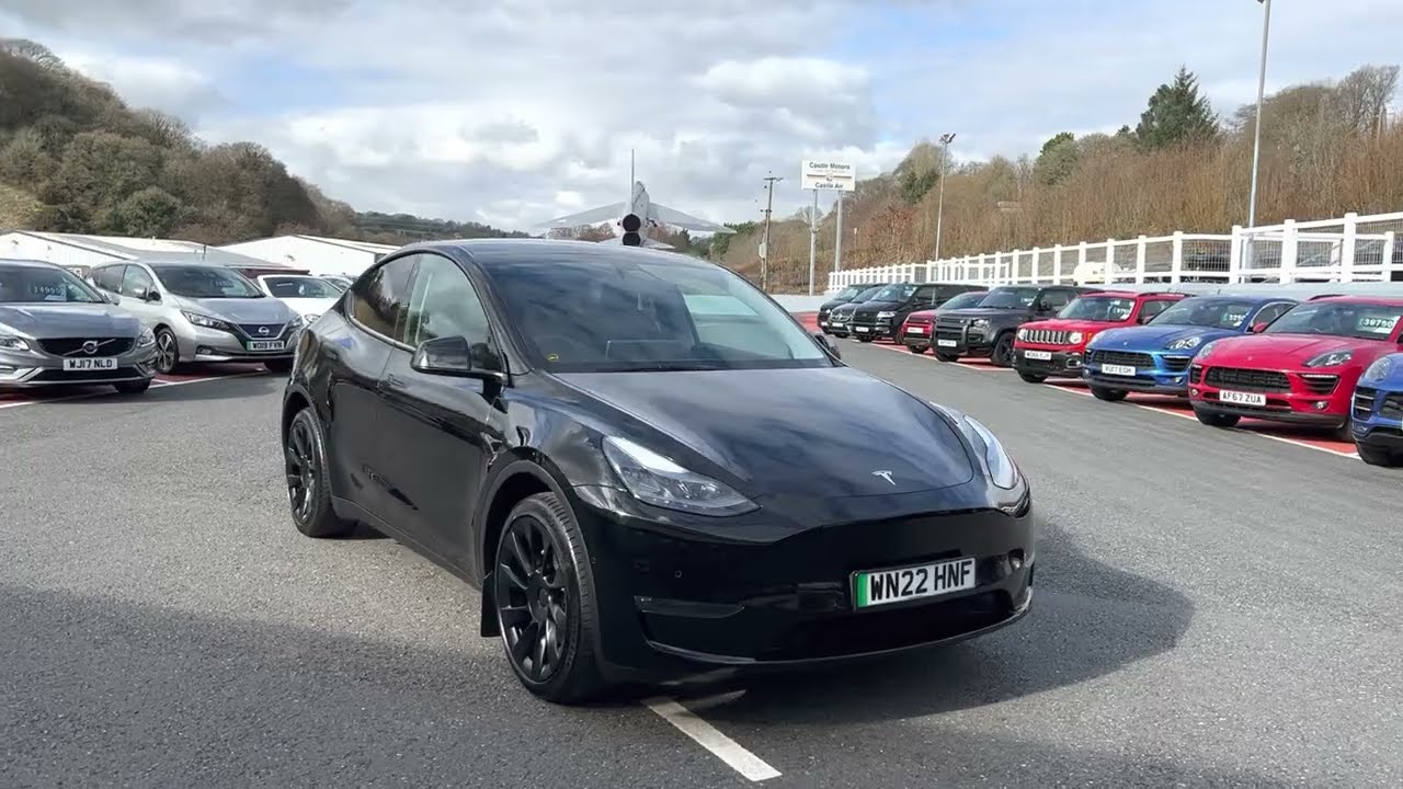 2022 TESLA MODEL Y AWD LONG RANGE Black with 20 inch Induction Wheels for sale Castle Motors
