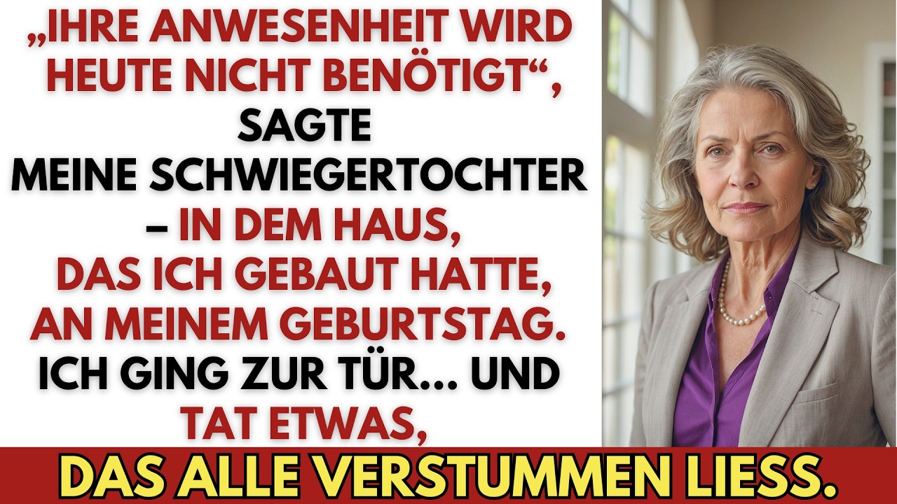 „Das ist mein Haus – raus“, sagte ich leise, als meine Schwiegertochter ohne mich plante