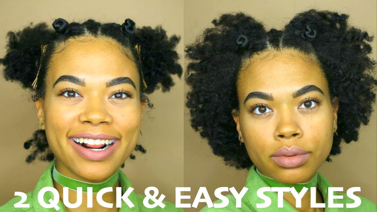 2 QUICK & EASY STYLES FOR SHORT NATURAL HAIR | TYPE 4