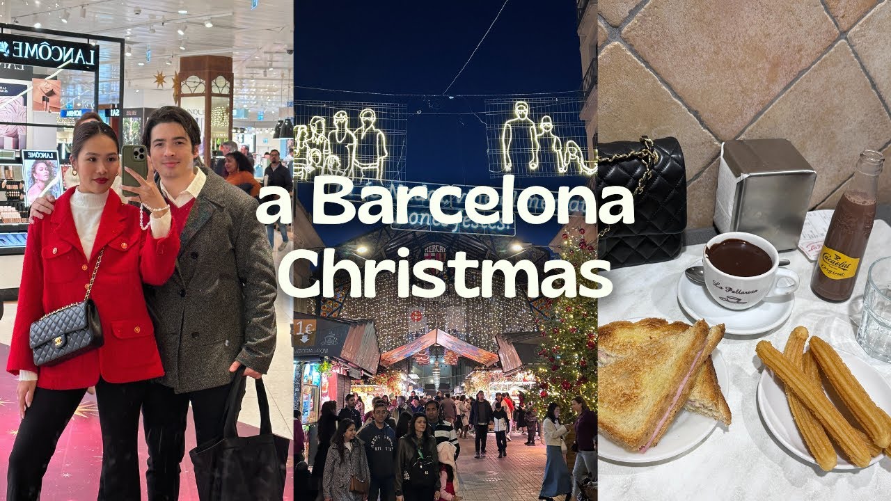 Christmas in Barcelona | holiday vibes, city lights, christmas markets 🎄✨