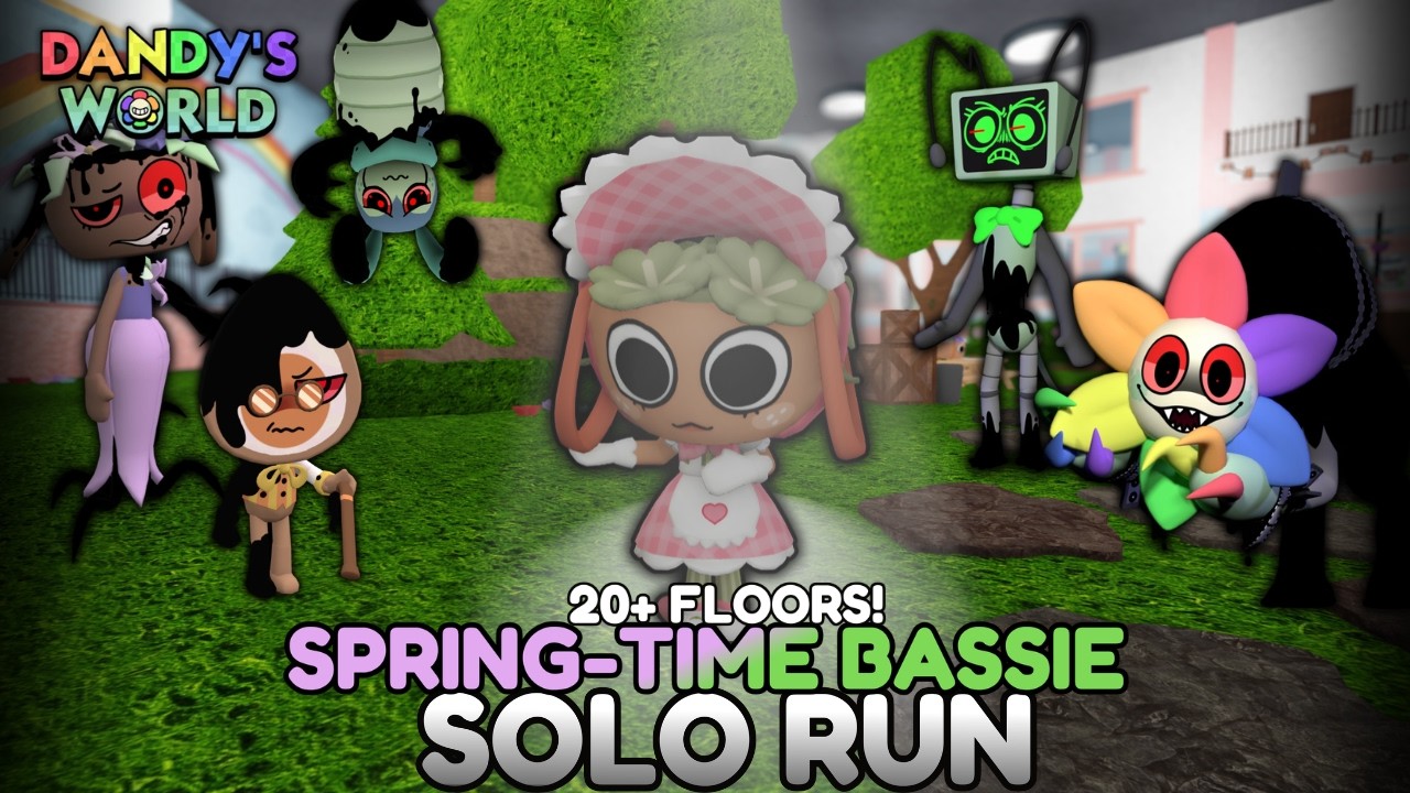 SPRING-TIME BASSIE SOLO RUN (20+ FLOORS!) | DANDY'S WORLD
