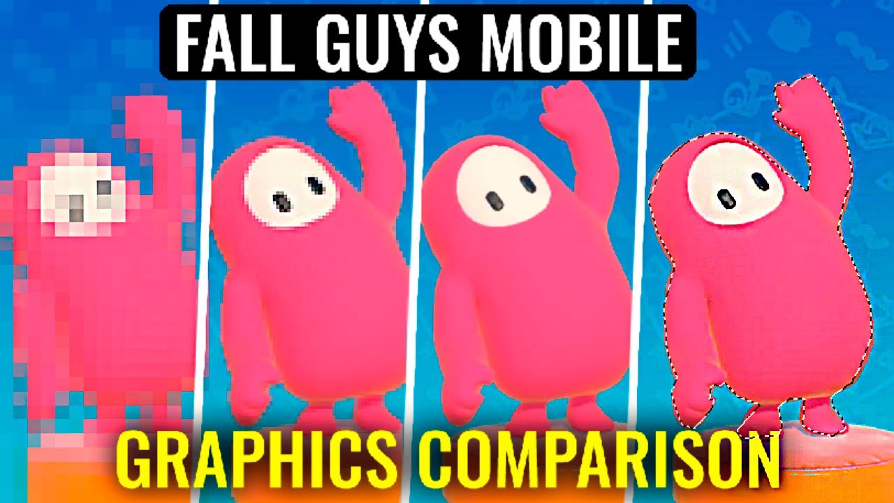 Fall Guys Mobile - Graphics Comparison | Low vs Mid vs High vs Best