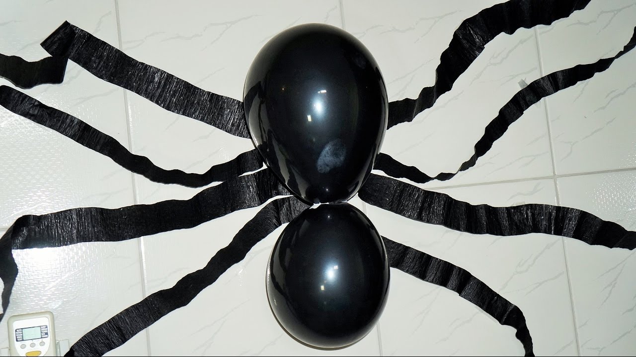 COMO FAZER ARANHA de BALÃO e PAPEL
