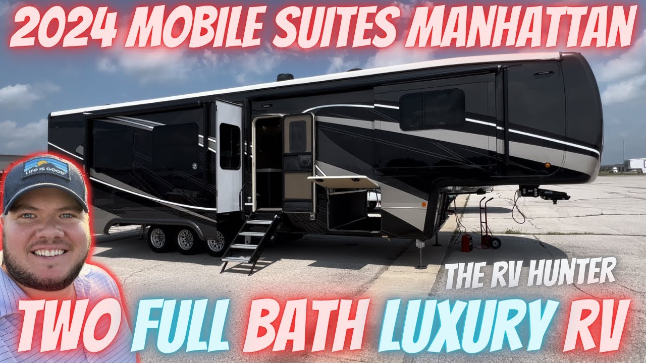 Luxury RV&nbsp;with&nbsp;BUNKS&nbsp;and&nbsp;TWO FULL BATHS | 2024 Mobile Suites Manhattan