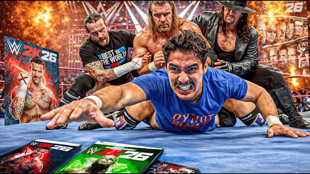 ابطال اغلفة اللعبة الجديد في مباراة جانتيلت WWE 2K25