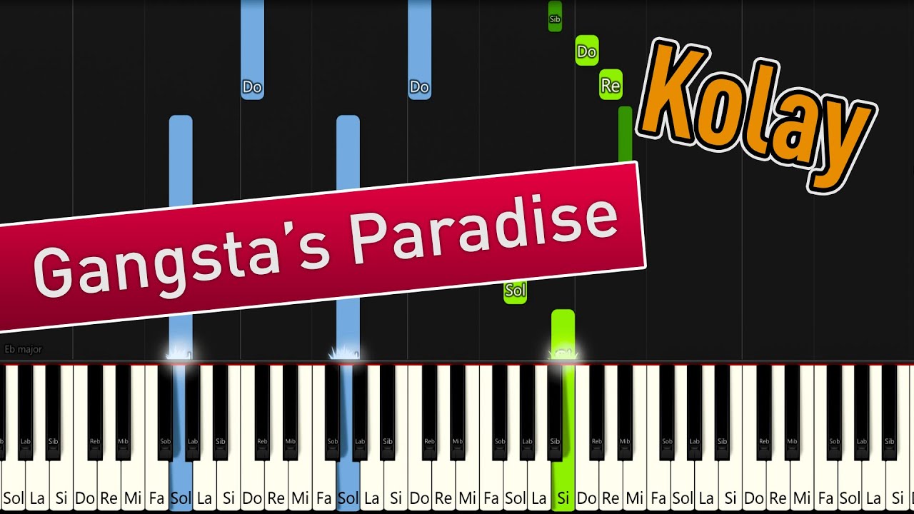 Gangsta's Paradise - Kolay Piyano Nasıl Çalınır - Easy Piano