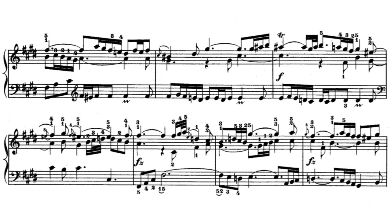 J.S. Bach: Prelude No. 4 - BWV873 - Gould - [Audio+Score]