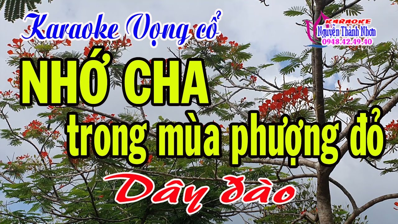 Karaoke vọng cổ NHỚ CHA TRONG MÙA PHƯỢNG ĐỎ - DÂY ĐÀO