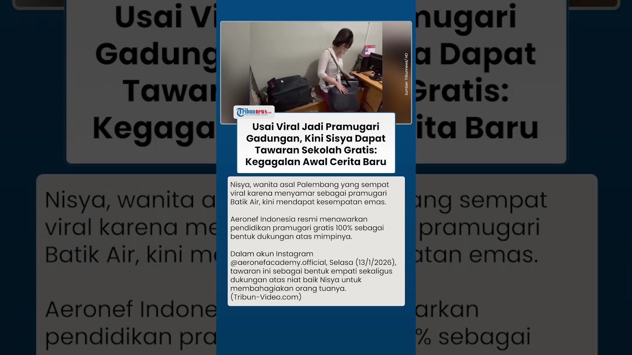 Mimpi Nisya dari Pramugari Gadungan Bisa Jadi Nyata, Dapat Tawaran Sekolah Pramugari Gratis